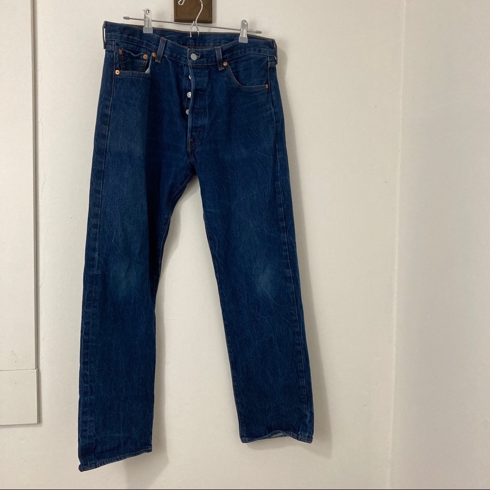 Levi’s Mens 36 34 button fly straight blue
